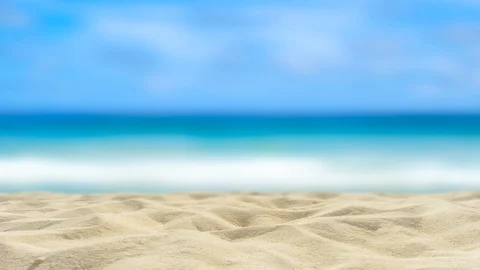 Beach sand texture blue sea background. Stock Footage 112653974