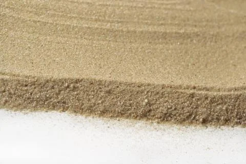 Beach sand on white Stock Photos