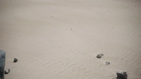 Beach sand in the wind, dunes ripples Stock Footage 235676978