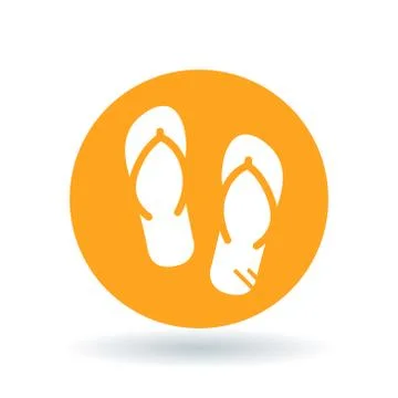 Beach sandals icon Stock Illustration