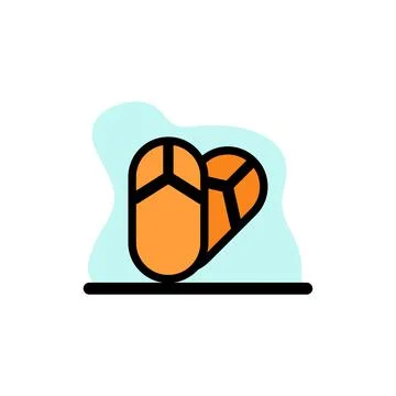 Beach Sandals Icon Vector Illustration Design Stock Illustration