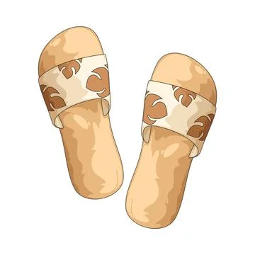 Beach sandals illustration Stock Illustration