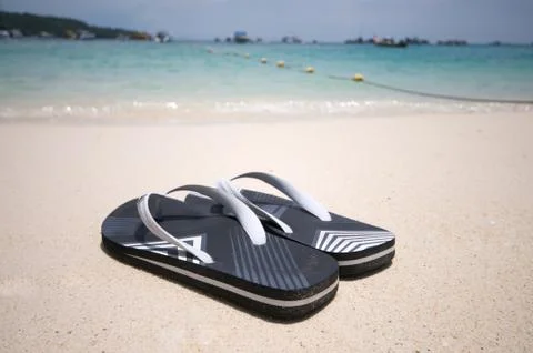 Beach sandals Stock Photos