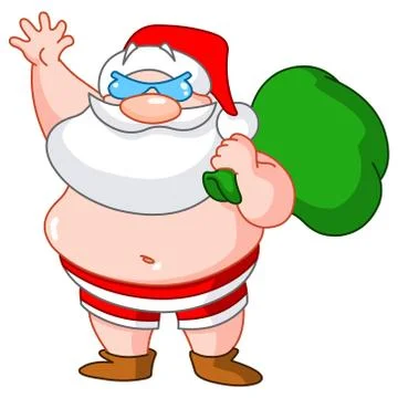 Beach Santa Stock Illustration