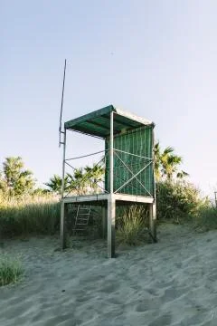Beach save rescue tower Stock Photos