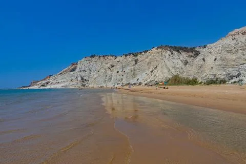 Beach of Scala dei Turchi Stock Photos