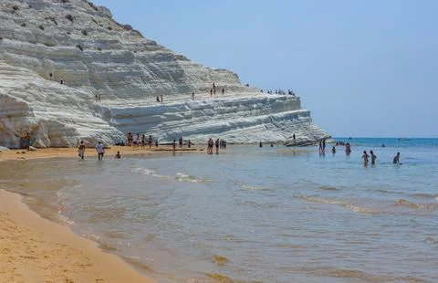 Beach of Scala dei Turchi Stock Photos