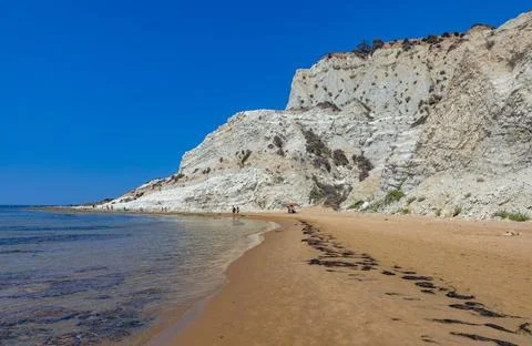 Beach of Scala dei Turchi Stock Photos