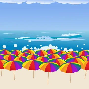 Beach-scape Illustrazione stock