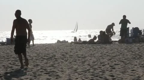 Beach Scene 8220 Stock Footage 12371473