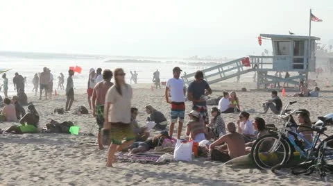 Beach Scene 8227 Stock Footage 12371649