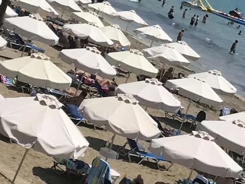 Beach scene Cyprus Stock Photos
