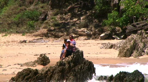 Beach scene Stock Footage 300521