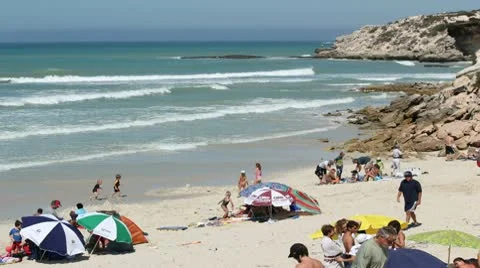 Beach Scene Stock Footage 10742654