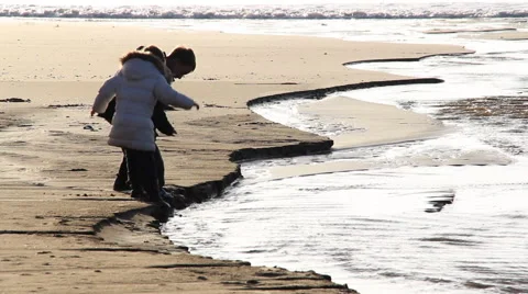 Beach Scene Stock Footage 47486726