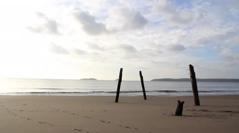 Beach Scene Stock Footage 47487004