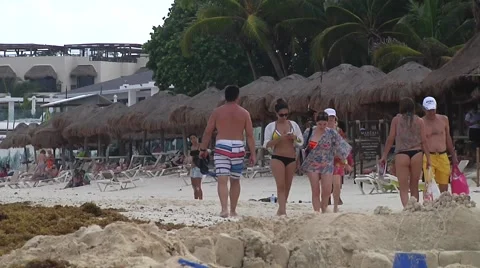 Beach scene Stock Footage 53972490