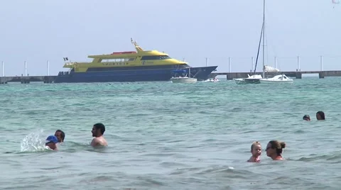 Beach scene Stock Footage 53979622