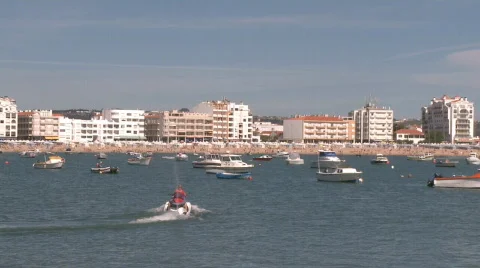 Beach scene with jet ski Vidéo 325639