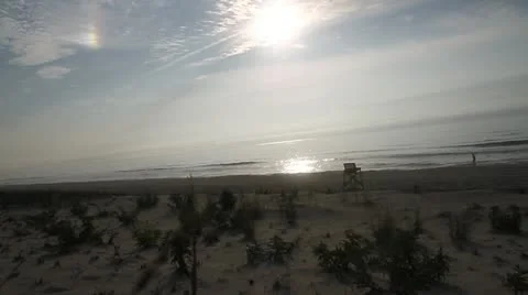 Beach Scene LBI Stock Footage 20521636