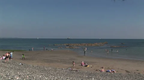 Beach scene Penzance Stock Footage 33606400