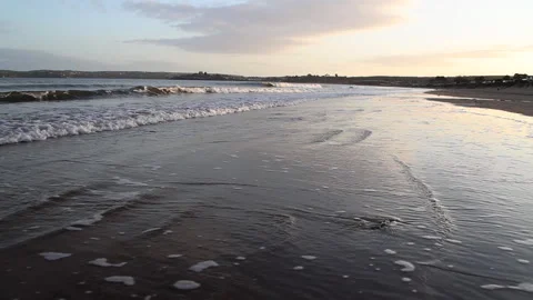 Beach scene in Wales Stock Footage 135190340
