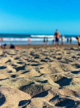 Beach scenery with blurred background Stock Photos