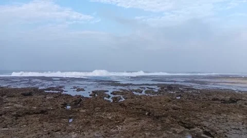 Beach scenery in Garut, West Java, Indonesia Stock Footage 274532608
