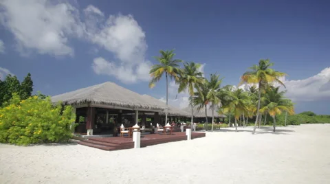 Beach scenery pan shot Stock Footage 1005942