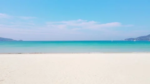 Beach scenery, waves and turquoise waters Video stock 146944934