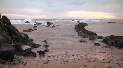 Beach, Sea and Sky Stock Footage 34536670