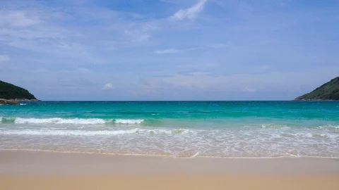 Beach sea background, View of beach ocean sea nature outdoor background Stock Footage 112646747