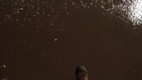 Beach sea foam Stock Footage 77047174