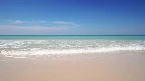 Beach sea Low angle view Shot on Tripod stand. Stock Footage 153380531