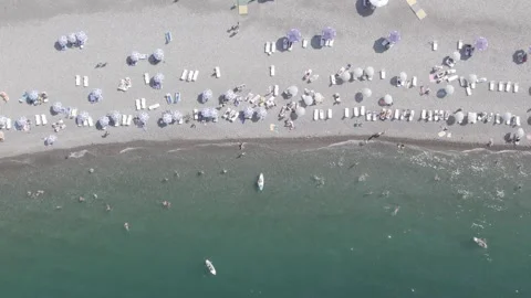 Beach by the sea, summer rest Video stock 265958193