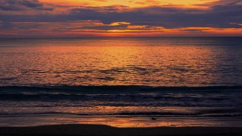 Beach of sea sunset Stock Footage 83478618