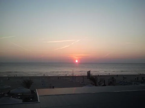 Beach Sea Sunset Stock Photos