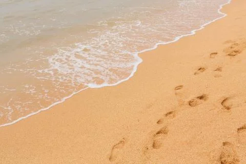 Beach with sea waves. Stock Photos