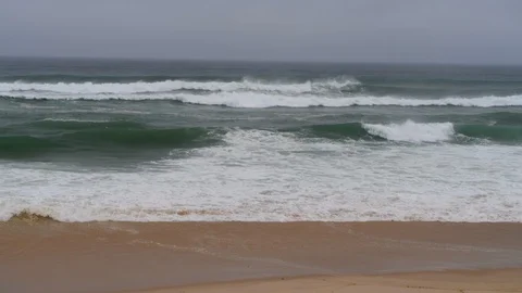 Beach seascape after storm Video stock 111390494