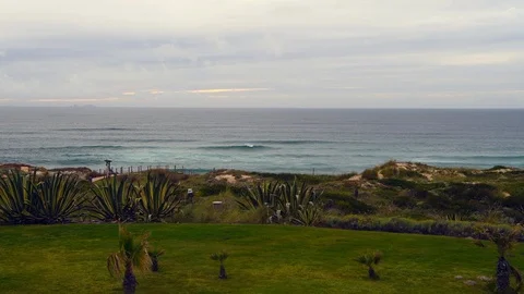 Beach seascape zoom in Stock Footage 110266831