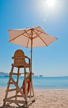 Beach security chair Stock Photos