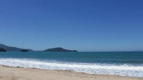 Beach seen from the road Stock Photos
