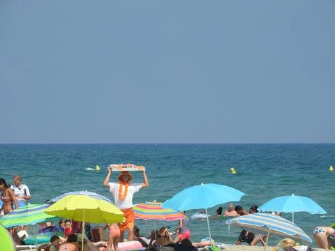 Beach seller Stock Photos