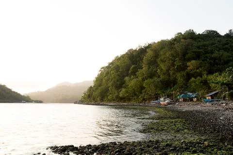 A beach on Sepoc Island, Batangas, Philippines Stock Photos