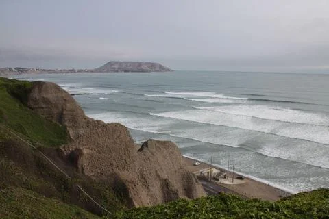 Beach with several waves Stock Photos