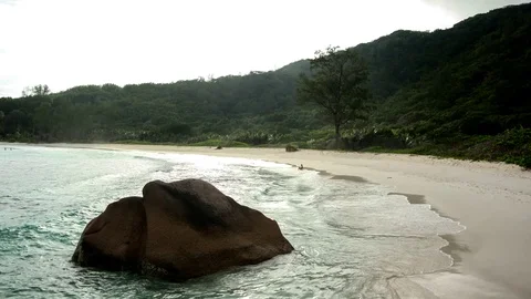 Beach at the seychelles in 1080p Stock Footage 71535120