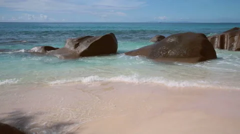 Beach at Seychelles Stock Footage 60579744