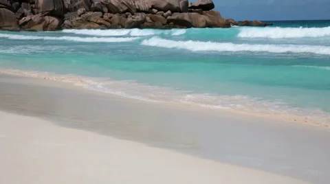 Beach at Seychelles Stock Footage 60595853