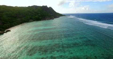 Beach in Seychelles Stock Footage 66749356