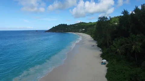 Beach at Seysheles island Stock Footage
